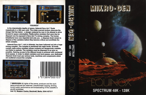 Equinox box art for ZX Spectrum